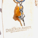 Keyring Ballerina with Amber Tumble for luck