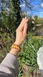 Unpolished Baltic Amber Bracelet Round Bead