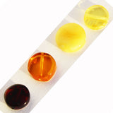 Polished Muliticolour Baltic Amber Tablet Beads with holes