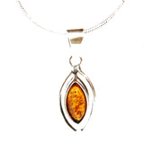 Classic Solid Marquise Honey or Green Amber Jewellery