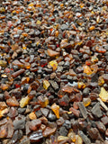 Unpolished Amber Beads Without Holes - Dark Shades