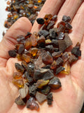 Unpolished Amber Beads Without Holes - Dark Shades