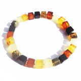 Beautiful Unpolished or Polished Baltic Amber Bracelet CUBES
