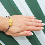 Charming Cotton & Baltic Amber Bracelet.