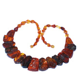 Chunky Honey Amber Necklace in Cleopatra Style