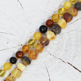 Round Bead Baltic Multicolour Amber Necklace
