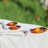Stunning facet cut Baltic Amber Pendant - Drop