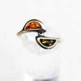 Elegant Fantasy Shape Baltic Amber Ring