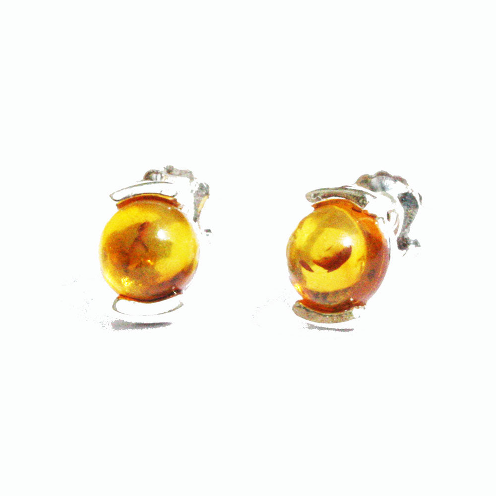 Baltic amber stud on sale earrings