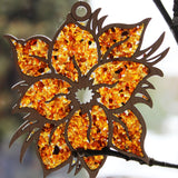 Beautiful Amber Burning Sun Mosaic Decoration