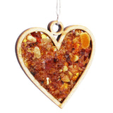 Baltic Amber and Wooden Pendant - Cross