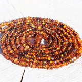 Long Classic Baltic Roundish Amber Necklace, 48 inch. or 120cm