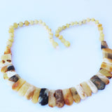 Unpolished Baltic amber Necklace - Collar