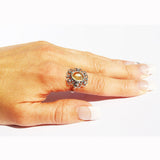 Elegant Shape Baltic Amber Ring