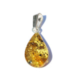 Romantic Baltic Amber Pendant - Drop