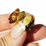 Baltic Amber Stretch Ring - Marquise