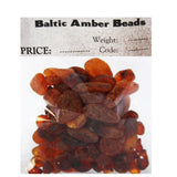 UnPolished Baltic Amber Beads with holes. (5mm-10mm)