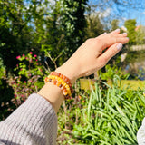 Unpolished Baltic Amber Bracelet Round Bead