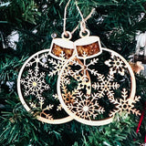 Beautiful Amber Christmas Baubles Mosaic Decoration