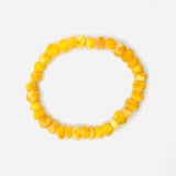 Unpolished Baltic Amber Bracelet Round Bead