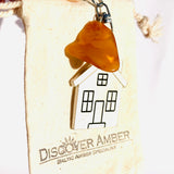 Keyring - New Home with Amber Charm for Luck