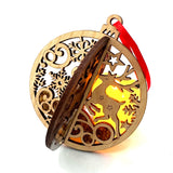 Beautiful Amber Christmas Baubles Mosaic Decoration