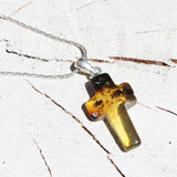 Large Baltic Amber CROSS Pendant