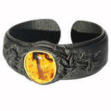 Leather & Lemon Baltic Amber Bracelet