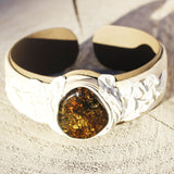 Leather & Lemon Baltic Amber Bracelet