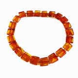 Baltic Amber Square Bracelets. One elastic strings expand to fit all wrists. Comes with lovely gift boxes. available in 5 colours