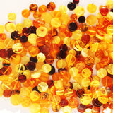 Polished Muliticolour Baltic Amber Tablet Beads with holes