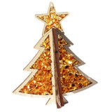 Beautiful Amber Christmas Baubles Mosaic Decoration