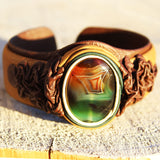 Green-Brown Agate Bracelet