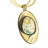 Light Blue Agate Necklace - Pendant