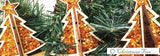 Beautiful Amber Christmas Baubles Mosaic Decoration