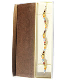 Eye-catching sterling silver 925 fittings and small square multicolour baltic amber bracelet