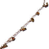 Fancy sterling silver 925 heart chain bracelet and six charming charms with honey baltic amber