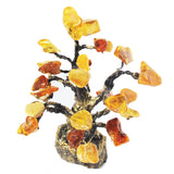 Strikingly beautiful Amber Tree Ornaments mounted on marble