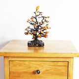 Strikingly beautiful Amber Tree Ornaments mounted on marble