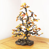 Strikingly beautiful Amber Tree Ornaments mounted on marble