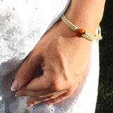 Beautiful Bracelet With Heart Charm Macrame Style