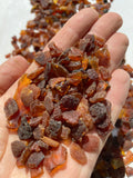 Unpolished Amber Beads Without Holes - Cognac