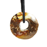 Honey or Grey Semi-Polished Baltic Amber Amulet
