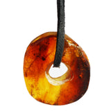 Honey or Grey Semi-Polished Baltic Amber Amulet