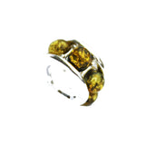 Sterling Silver Green Amber Bead, Beads Fit Pandora Style Bracelets
