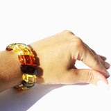 Elegant Baltic Amber Bracelet Wave