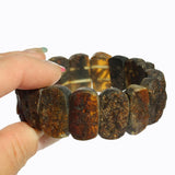 Unpolished Grey or Honey Baltic Amber Bracelet