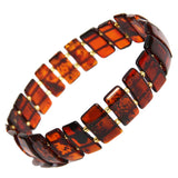 Classic Rectangular Baltic Amber Stretch Bracelet