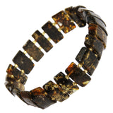 Classic Rectangular Baltic Amber Stretch Bracelet