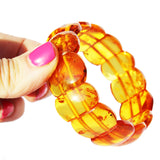 Beautifully Shaped Honey Amber Bracelet